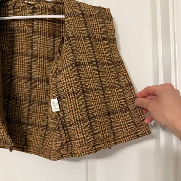 SHEIN Brown Tan Plaid Dress Coat Set Girls Size 2T - Picture 9 of 11